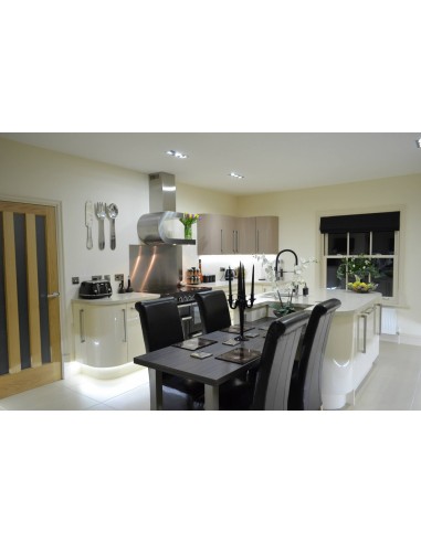 Cream & Cappuccino Gloss Kitchen. Spilsby, Lincolnshire