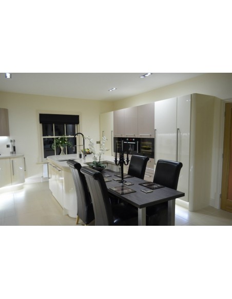 Cream & Cappuccino Gloss Kitchen. Spilsby, Lincolnshire