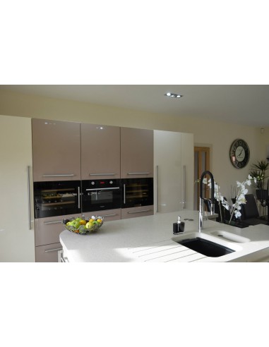 Cream & Cappuccino Gloss Kitchen. Spilsby, Lincolnshire