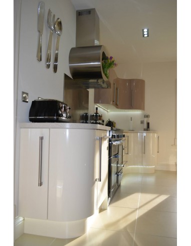 Cream & Cappuccino Gloss Kitchen. Spilsby, Lincolnshire