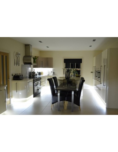 Cream & Cappuccino Gloss Kitchen. Spilsby, Lincolnshire