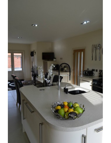 Cream & Cappuccino Gloss Kitchen. Spilsby, Lincolnshire