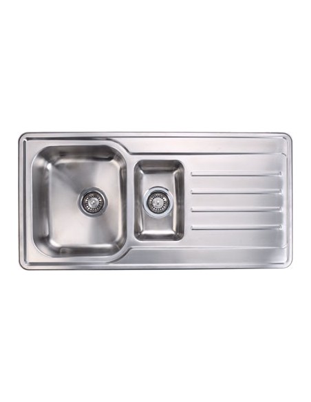 Abbey Kitchen Sink 1.5 Bowl & Waste Kit 1000 x 500mm Stainless 56745080