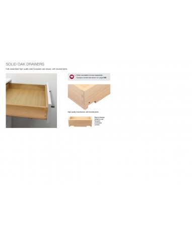 90mm High X 240mm Depth Solid Oak Dovetail Drawer Boxes Assembled 300/1000mm 