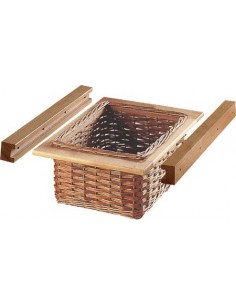 500mm Natural Wicker Basket & Wooden Beech Runner Single Display Set 54055016