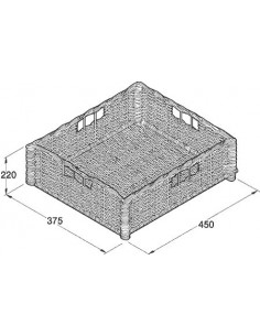 Natural Wicker Storage Basket 450 x 375mm For Open Display 450mm Unit 54057015 2