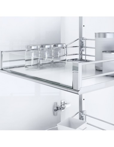 600mm Vauth-Sagel Larder Unit Complete Set 4 Sizes Glass/Chrome Baskets 
