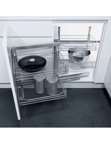 900mm VS Cor Fold Kitchen Corner Swing Out Saphir Mesh Vauth Sagel 54817234/5