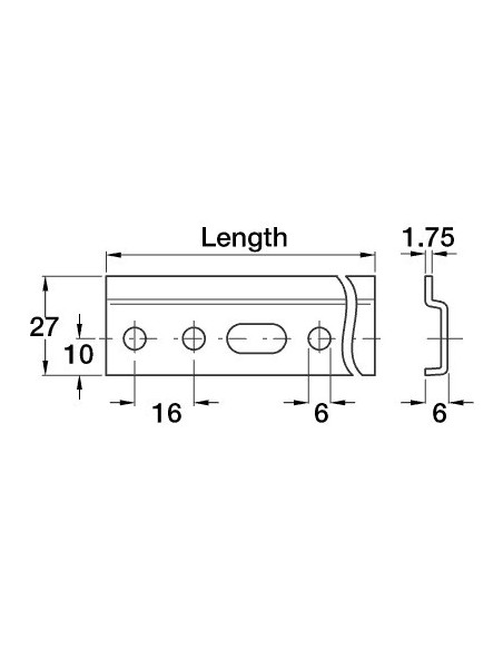 Kitchen Wall Hanging Rail 2032mm For Kitchen Cabinet Hangers Screw Fix 29010900