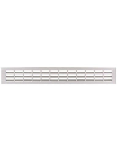 550x80mm Plinth Vent Grill Aluminium Recess Silver Matt 200Cm2 Airflow 57525937
