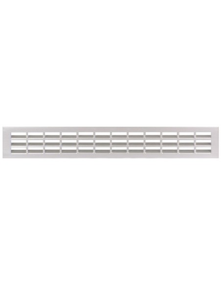 550x80mm Plinth Vent Grill Aluminium Recess Silver Matt 200Cm2 Airflow 57525937