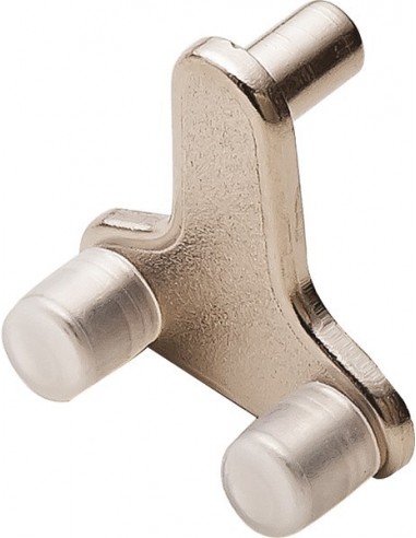 Glass Shelf Support Clamps Plug-In 5mm Hole Suits 6-8mm Nickel X10 28223716