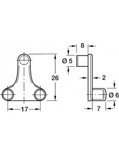 Glass Shelf Support Clamps Plug-In 5mm Hole Suits 6-8mm Nickel X10 28223716 2