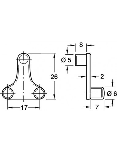 Glass Shelf Support Clamps Plug-In 5mm Hole Suits 6-8mm Nickel X10 28223716