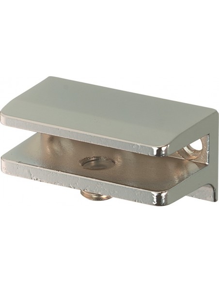Glass Shelf Support, Polished Chrome, Up To 6mm Thick Glass